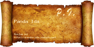 Panda Ida névjegykártya